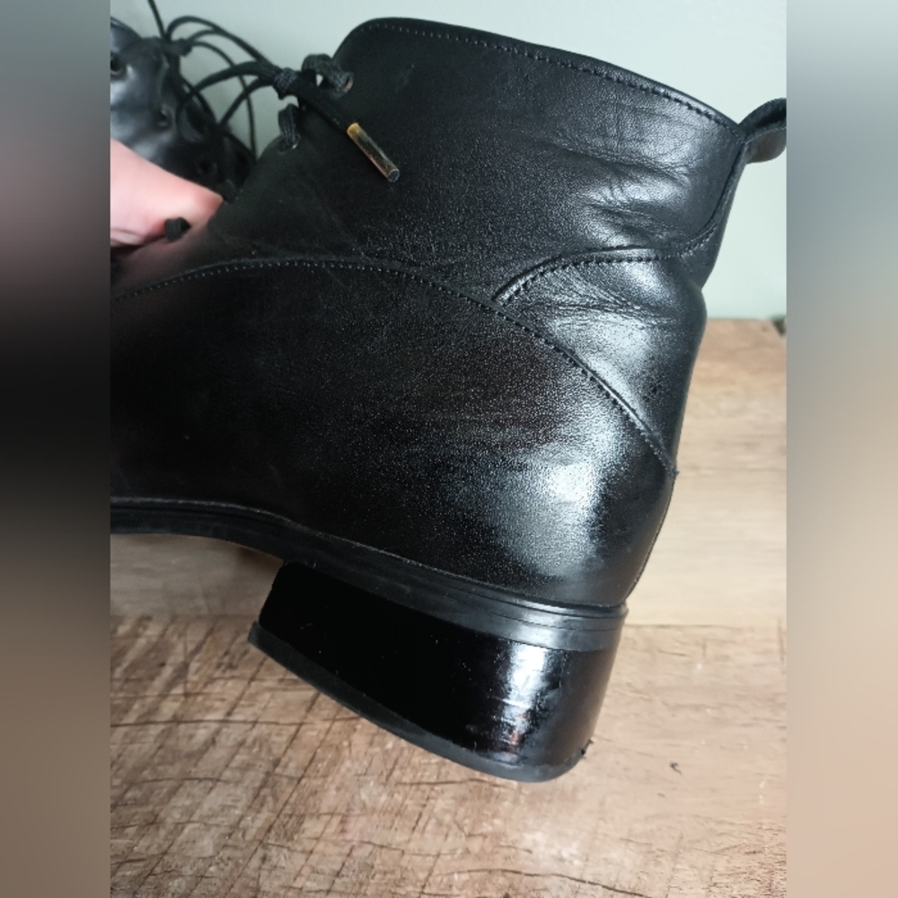Santana Canada Womens Lace Up Oxford Boots Black 9-9.5 Academia Steampunk - Picture 9 of 15